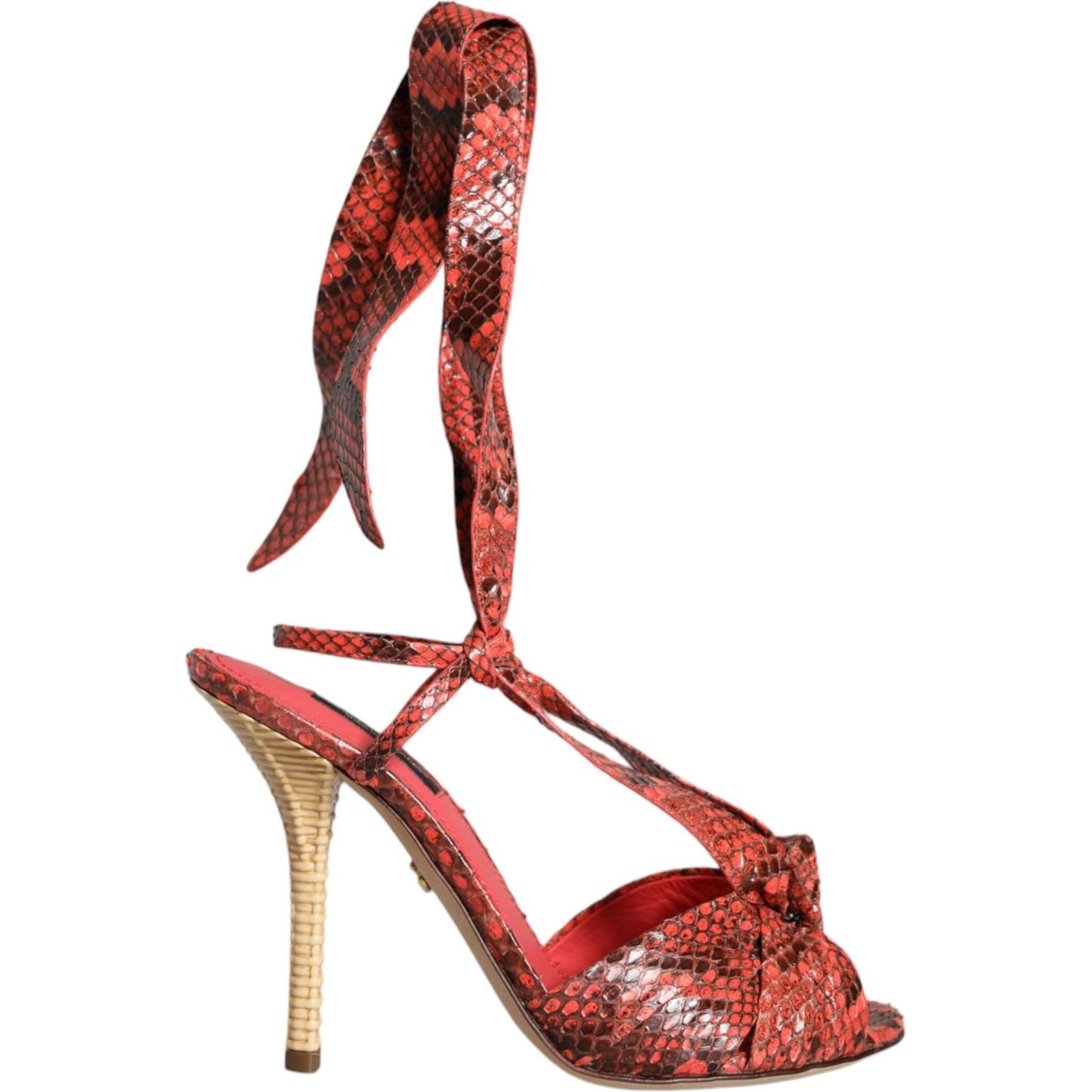 Dolce & Gabbana Coral Exotic Leather Heels Sandals Shoes LA11333-36