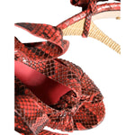 Dolce & Gabbana Coral Exotic Leather Heels Sandals Shoes LA11333-36