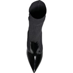 Dolce & Gabbana Black Stretch Stilettos Booties Socks Shoes LA11432-36