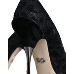 Dolce & Gabbana Black Leopard Lurex High Heels Pumps Shoes LA11435-37