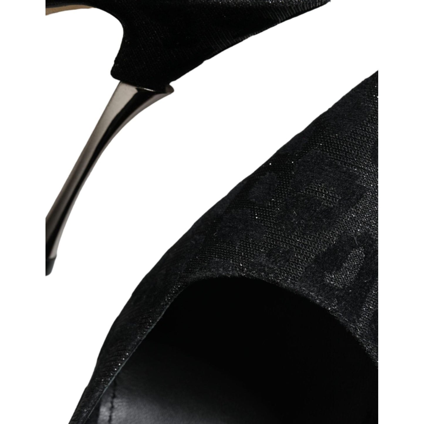 Dolce & Gabbana Black Leopard Lurex High Heels Pumps Shoes LA11435-37