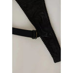 Dolce & Gabbana Black Silk Lace Balconcino Bra Underwear BIK829-IT1