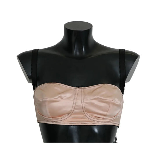 Dolce & Gabbana Black Straps Pink Balconcino Bra Bik276-40