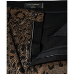 Dolce & Gabbana Brown Leopard Cotton Skinny Denim Jeans PAN74191-46