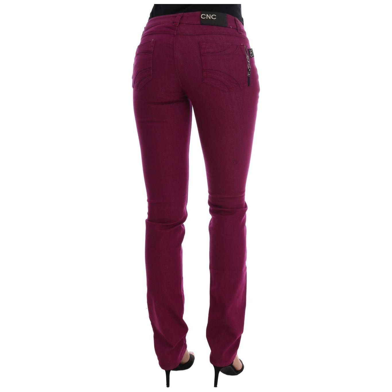 Costume National Purple Cotton Stretch Slim Denim Jeans SIG30127-2