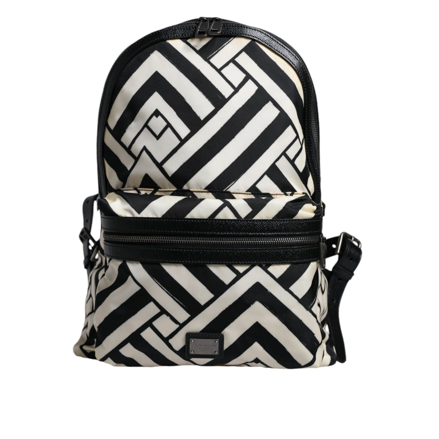 Front view with bag zipped and handles upright.