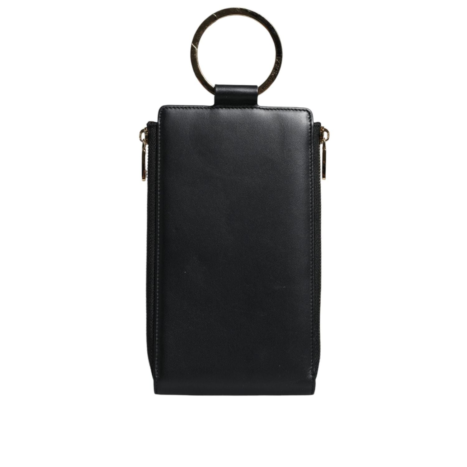 Front view with bag zipped and handles upright.