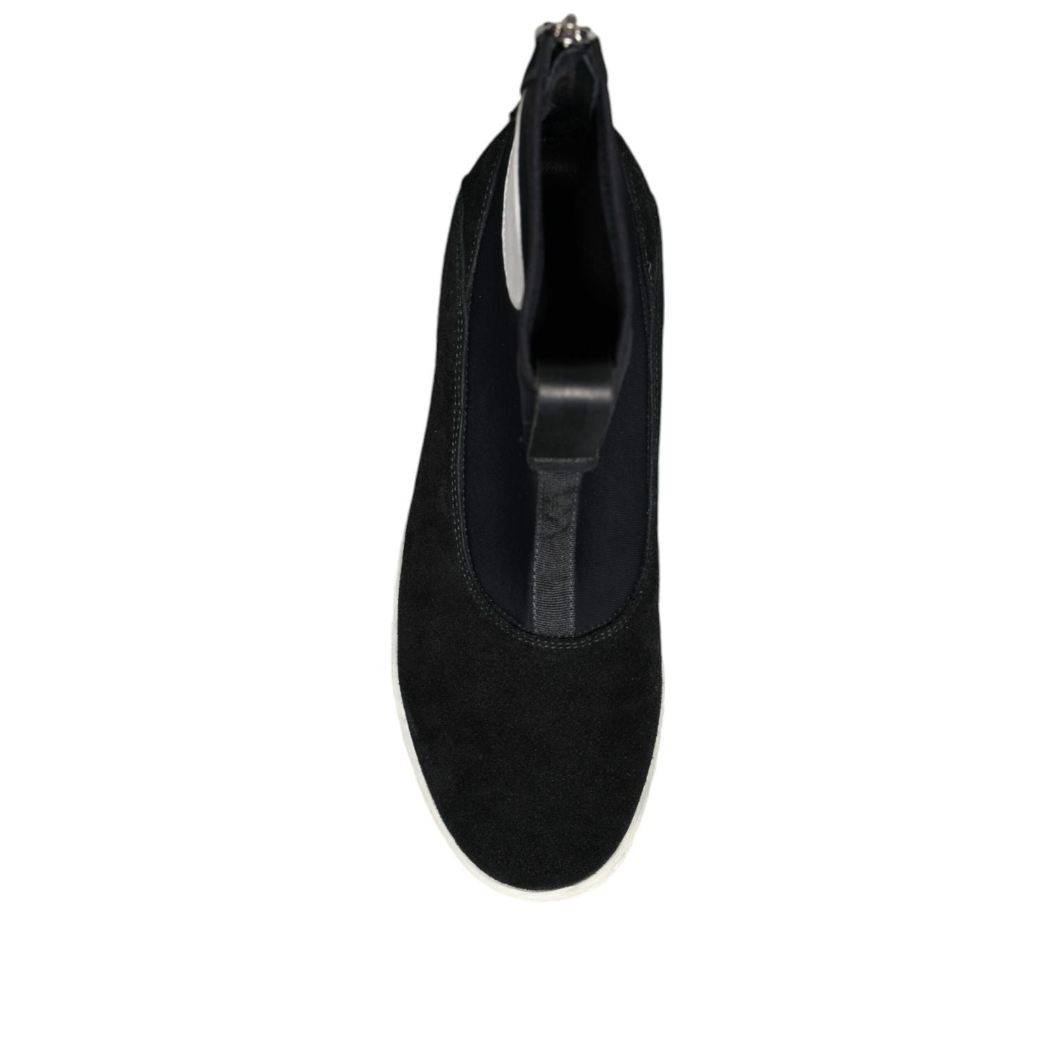 Alexander McQueen Black White Neoprene Takeshi Mid Calf Boots Shoes