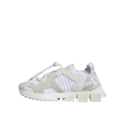 Dolce & Gabbana White Mesh Sorrento Trekking Sneakers Shoes