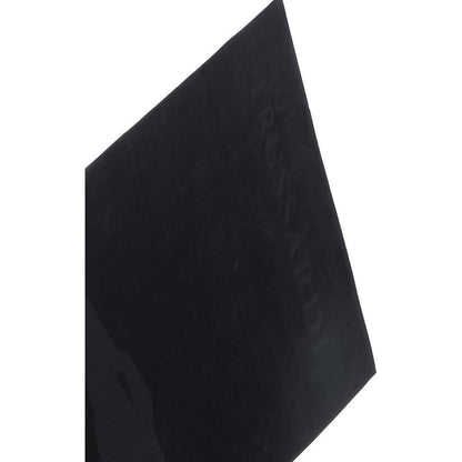 Trussardi Beachwear Black Cotton Men Beach Towel