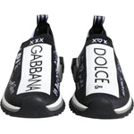 Dolce & Gabbana Black White Sorrento Low Top Sneakers Shoes LA9176-35.5
