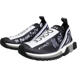 Dolce & Gabbana Black White Sorrento Low Top Sneakers Shoes LA9176-35.5