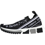 Dolce & Gabbana Black White Sorrento Low Top Sneakers Shoes LA9176-35.5