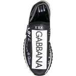 Dolce & Gabbana Black White Sorrento Low Top Sneakers Shoes LA9176-35.5