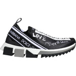 Dolce & Gabbana Black White Sorrento Low Top Sneakers Shoes LA9176-35.5