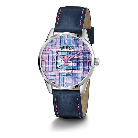 Guess Blue Leather Watch 1728,67434610848,Blue,Guess,New with tags,Watches,Watches for Women - Watches,Women GUGW0480L1AC