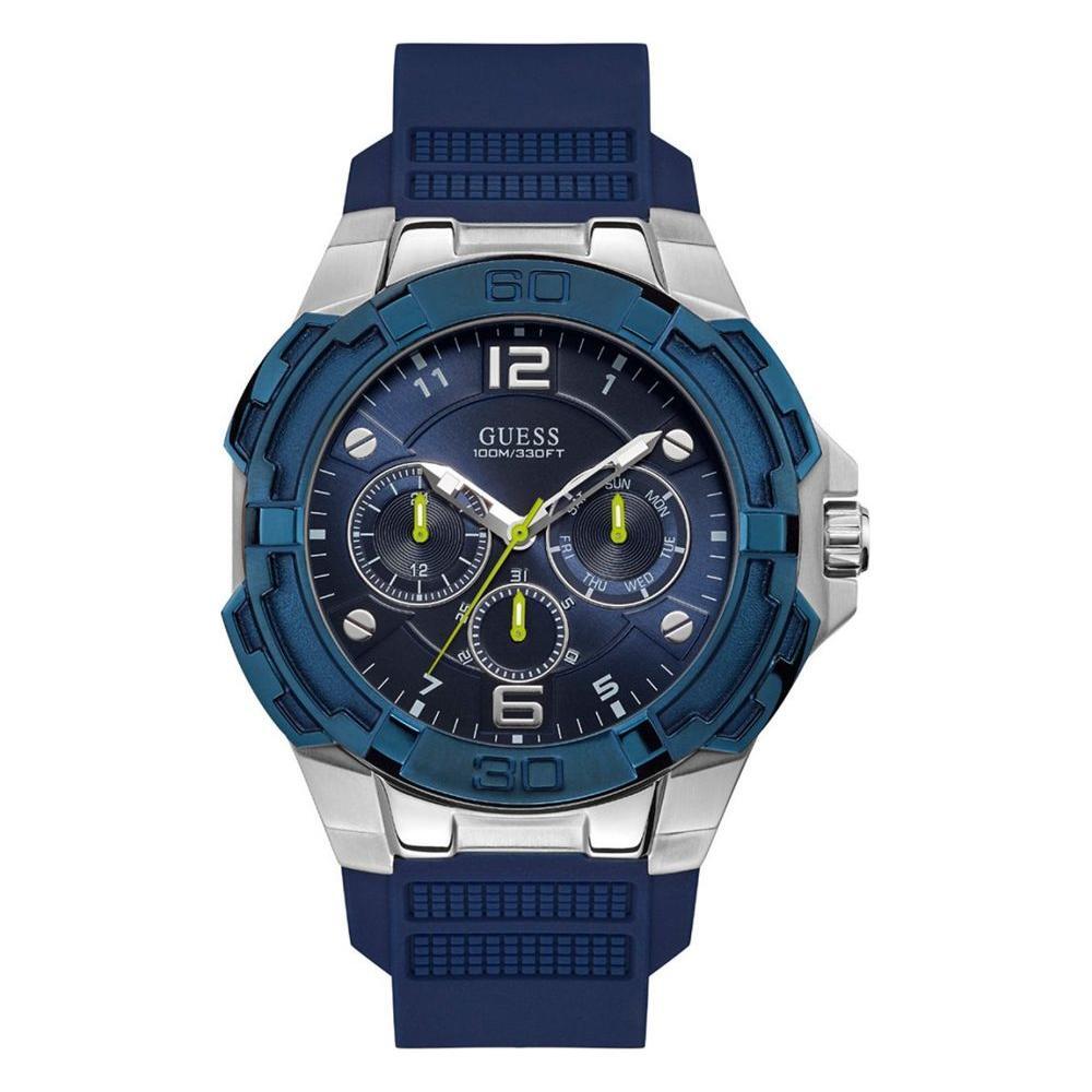 Guess Blue Rubber Watch 1728,67434610848,Blue,Guess,Men,New with tags,Watches,Watches for Men - Watches GUW1254G1AC