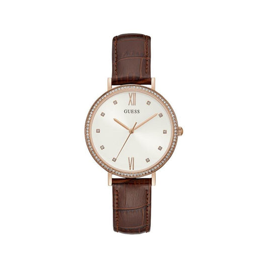 Guess Brown Leather Watch 1728,67434610848,Brown,Guess,New with tags,Watches,Watches for Women - Watches,Women GUW1153L2AC