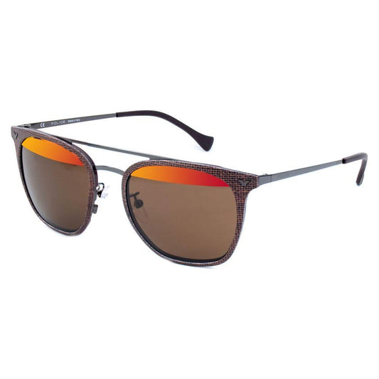 Police Brown Metal Sunglasses 1728,67434610848,Brown,New with tags,Police,Sunglasses,Unisex,Unisex Sunglasses - Sunglasses POSPL15253GGNHAC