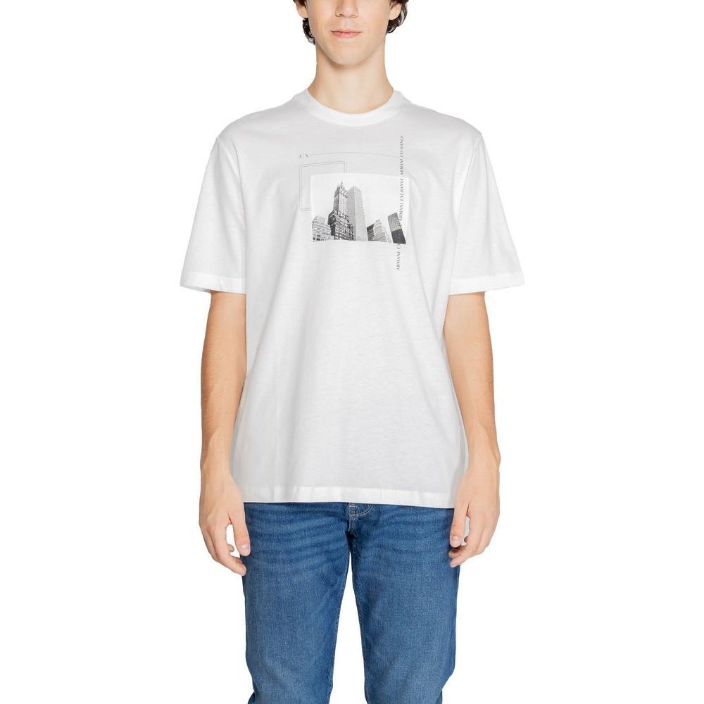 Armani Exchange White Cotton T-Shirt AR-14713400008-IT46 | M