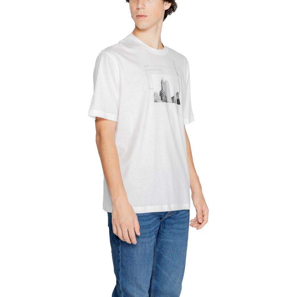 Armani Exchange White Cotton T-Shirt AR-14713400008-IT46 | M