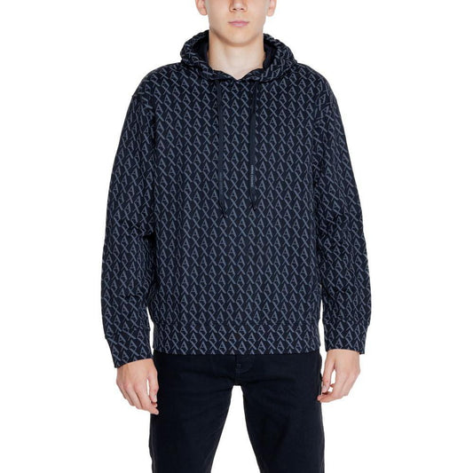 Armani Exchange Black Cotton Hoody AR-14714300009-IT52 | XL
