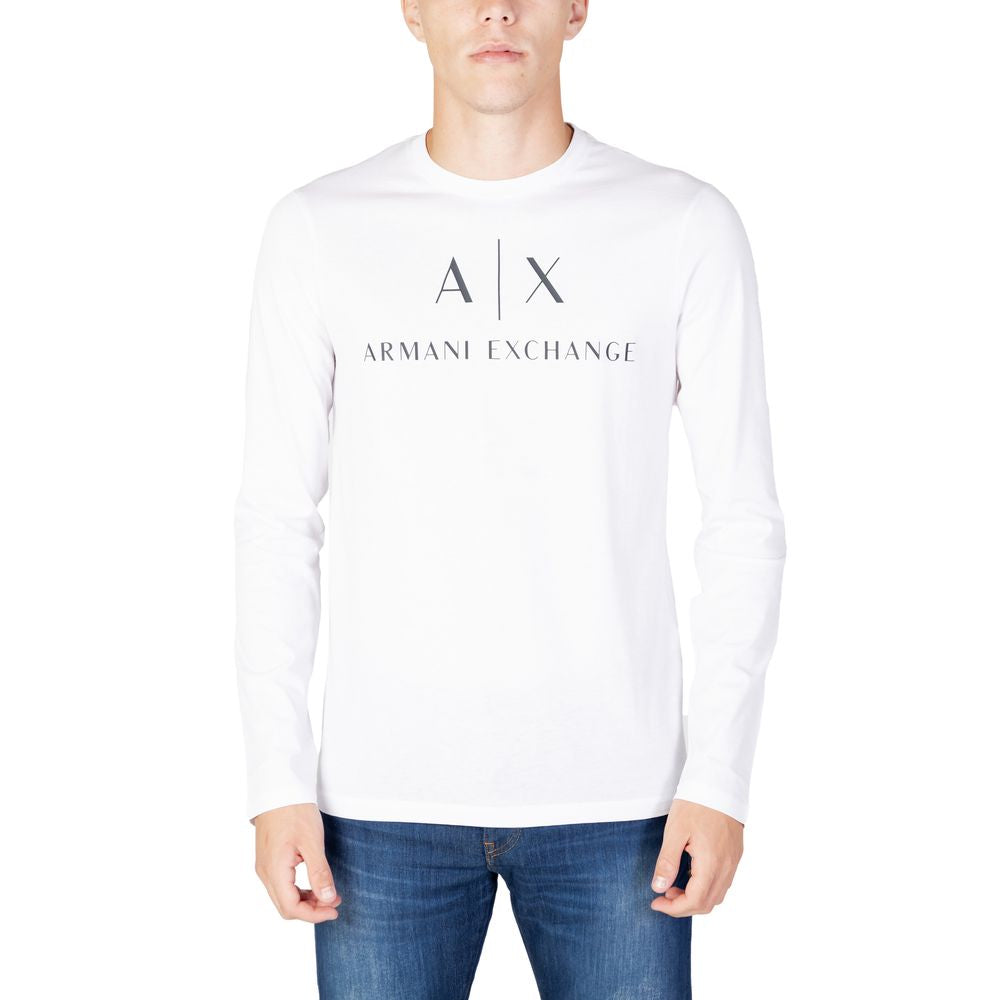 Armani Exchange White Cotton Long Sleeve AR-7253100008-IT44 | S