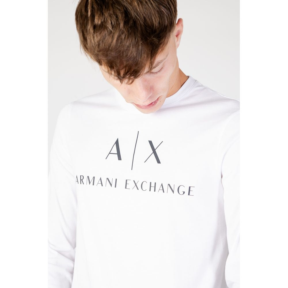 Armani Exchange White Cotton Long Sleeve AR-7253100008-IT44 | S