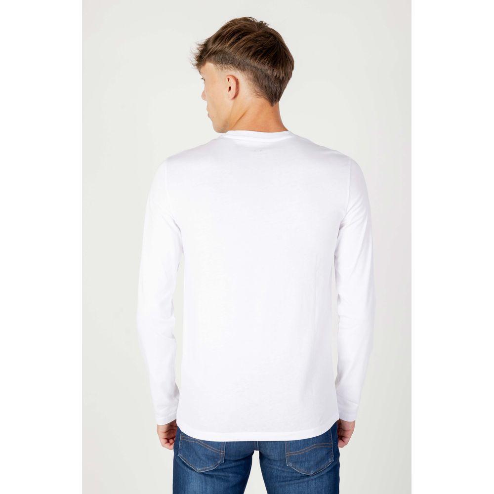 Armani Exchange White Cotton Long Sleeve AR-7253100008-IT44 | S