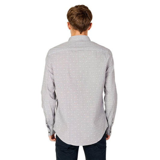 Armani Exchange Black Cotton Shirt AR-11824700009-IT44 | S