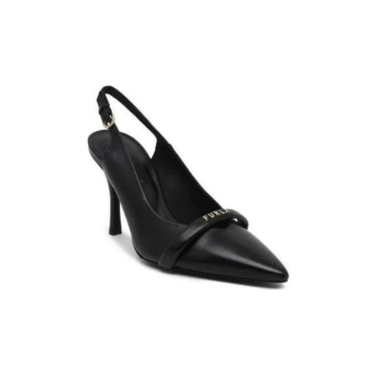 Furla Black Leather High Heel
