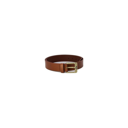 Hugo Boss Beige Leather Belt BO-13420000309-80 CM / 32 INCHES