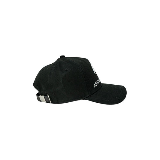 Armani Exchange Black Cotton Caps Baseball Hat AR-6517000009-UNI