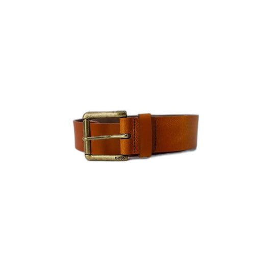 Hugo Boss Beige Leather Belt BO-12016800309-85 CM / 34 INCHES