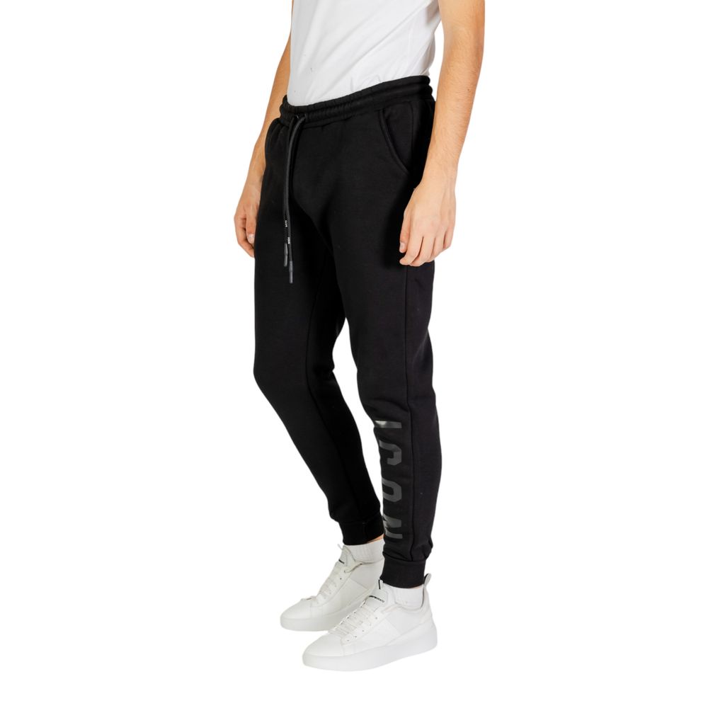 Icon Black Cotton Joggers (Workout Pants)