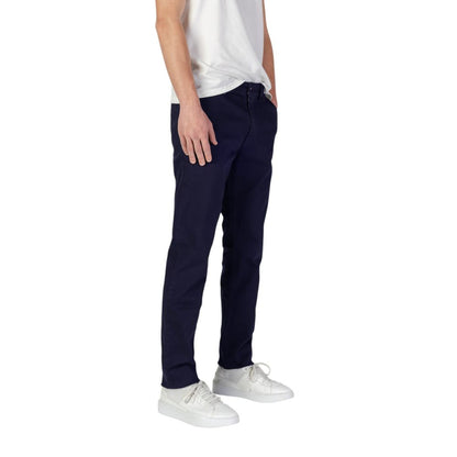 Hugo Boss Blue Cotton Skinny Pants