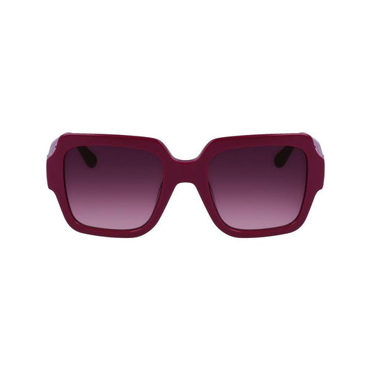 Square purple sunglasses with gradient lenses, front view.