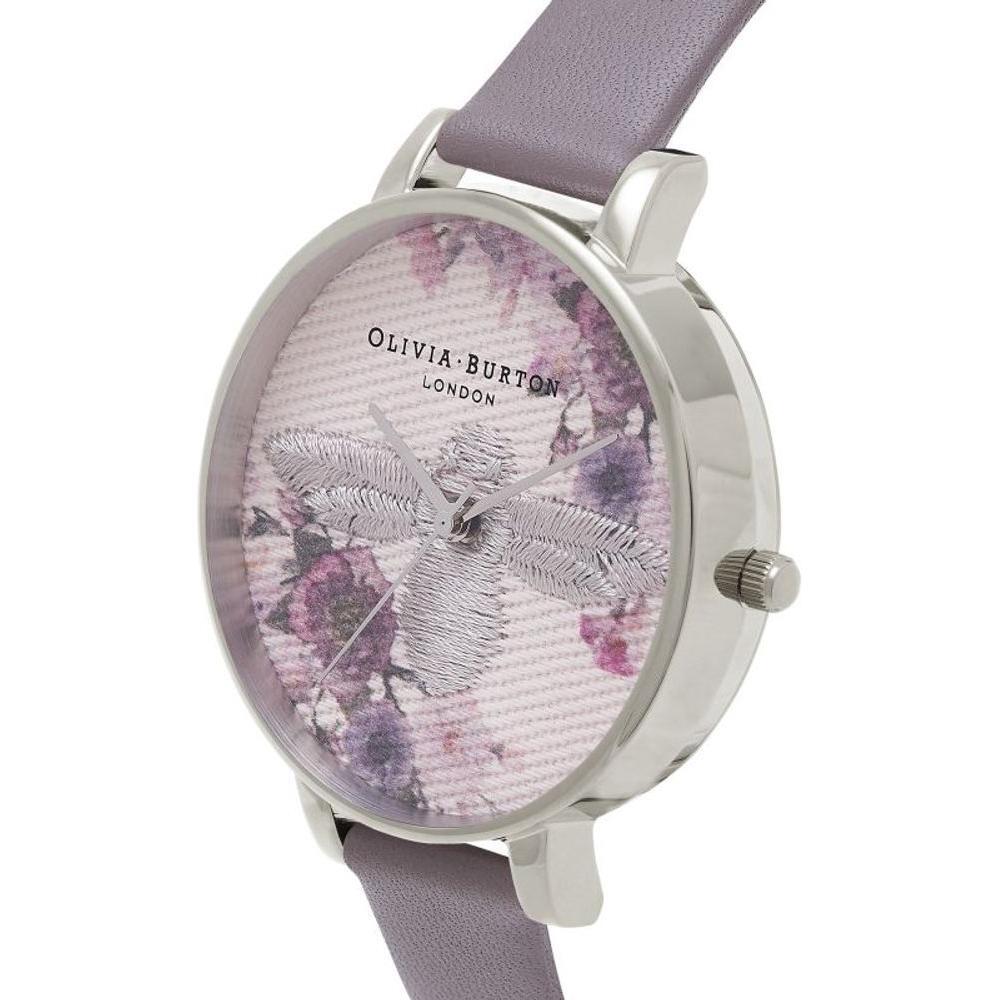 Olivia Burton Gray Artificial Leather Dress Watch