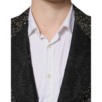 Dolce & Gabbana Black Stars Jacquard SICILIA 2 Piece Suit KOS2263-44
