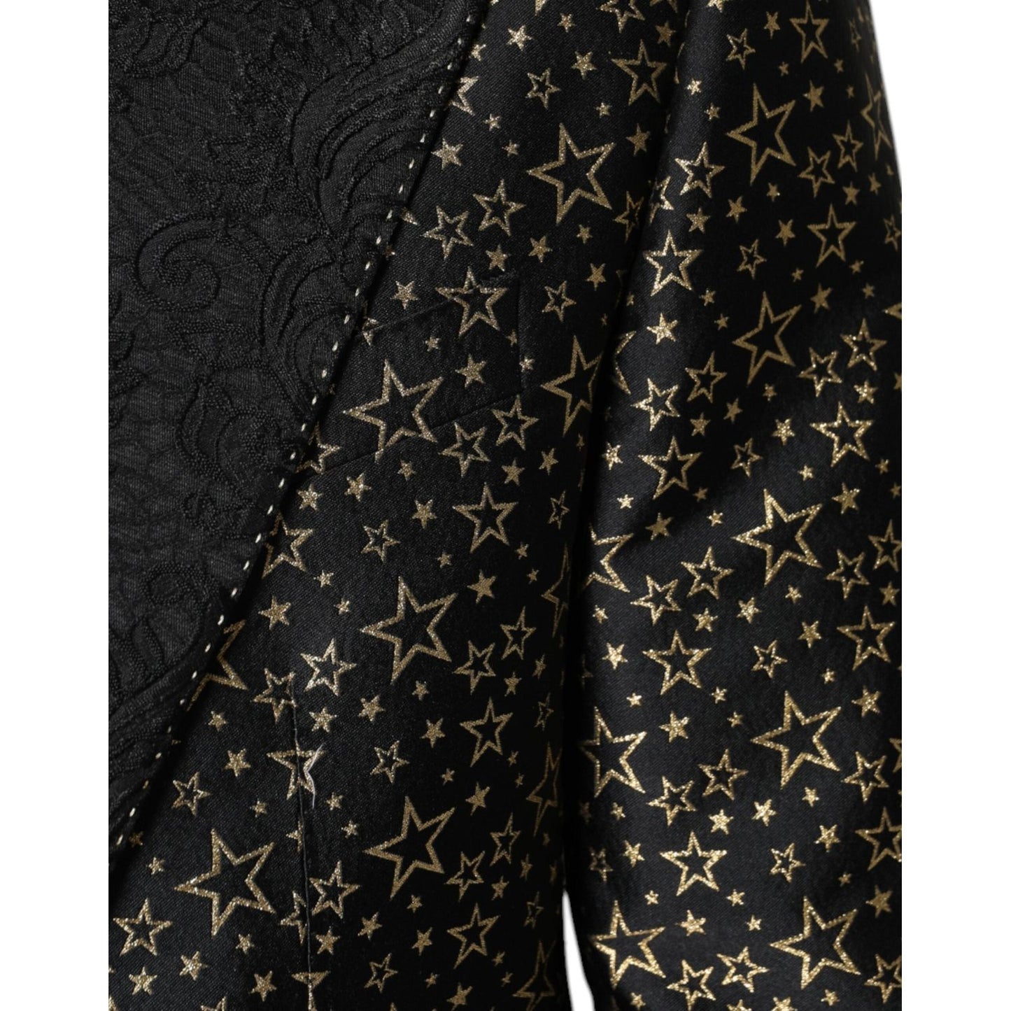 Dolce & Gabbana Black Stars Jacquard SICILIA 2 Piece Suit KOS2263-44