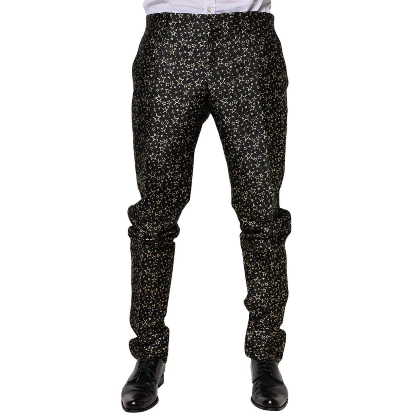 Dolce & Gabbana Black Stars Jacquard SICILIA 2 Piece Suit KOS2263-44