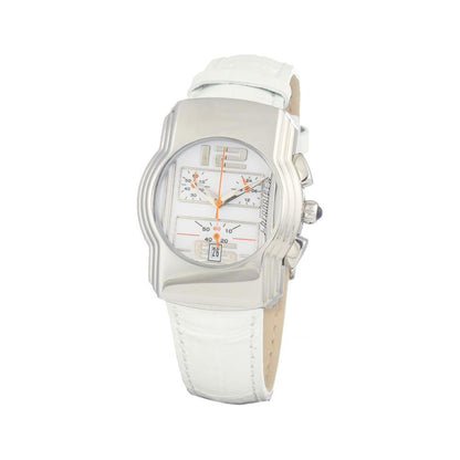 Chronotech White Leather Watch