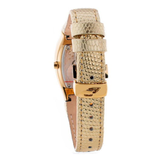 Chronotech Gold Leather Watch 1728,67434610848,Chronotech,Gold,New with tags,Watches,Watches for Women - Watches,Women CHCT7932L65AC