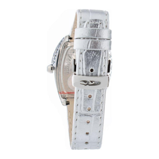 Chronotech Silver Leather Watch 1728,67434610848,Chronotech,New with tags,Silver,Watches,Watches for Women - Watches,Women CHCT7998L09AC