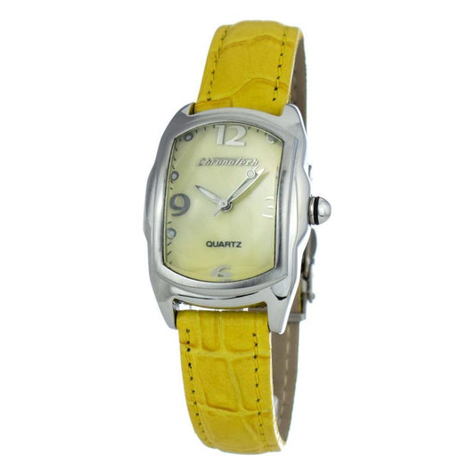 Chronotech Yellow Leather Watch 1728,67434610848,Chronotech,New with tags,Watches,Watches for Women - Watches,Women,Yellow CHCT9743L05AC