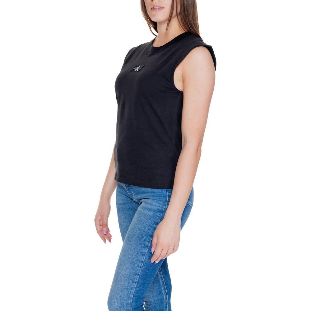 Calvin Klein Jeans Black Cotton T-Shirt CA-14563900009-IT38|XS