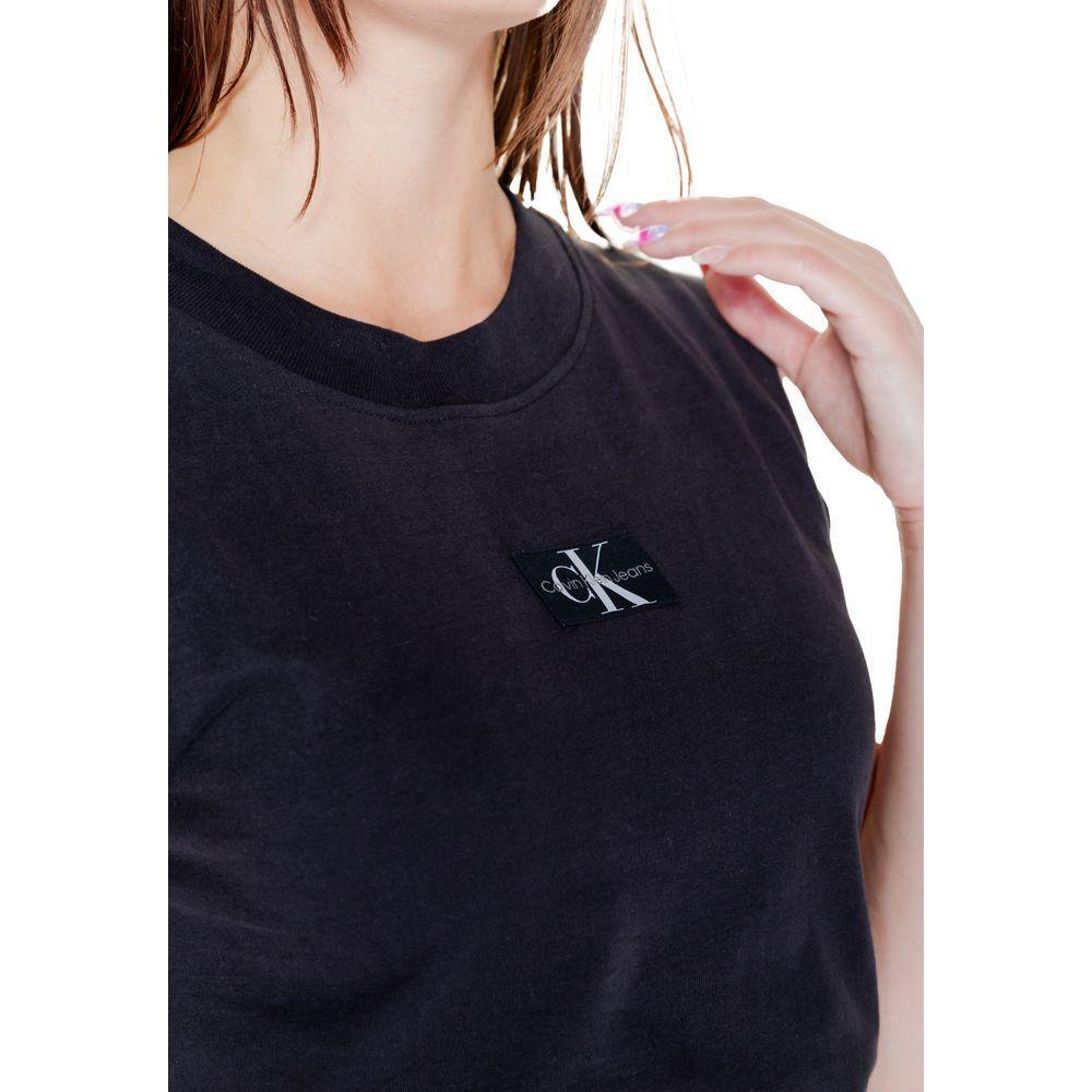 Calvin Klein Jeans Black Cotton T-Shirt CA-14563900009-IT38|XS