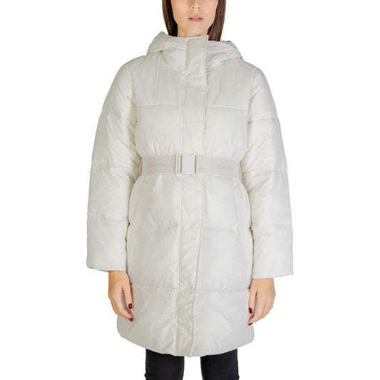 Calvin Klein Jeans Cream Nylon Jackets & Coat CA-14574100143-IT38|XS