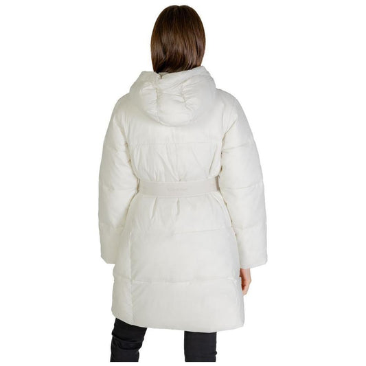 Calvin Klein Jeans Cream Nylon Jackets & Coat CA-14574100143-IT38|XS