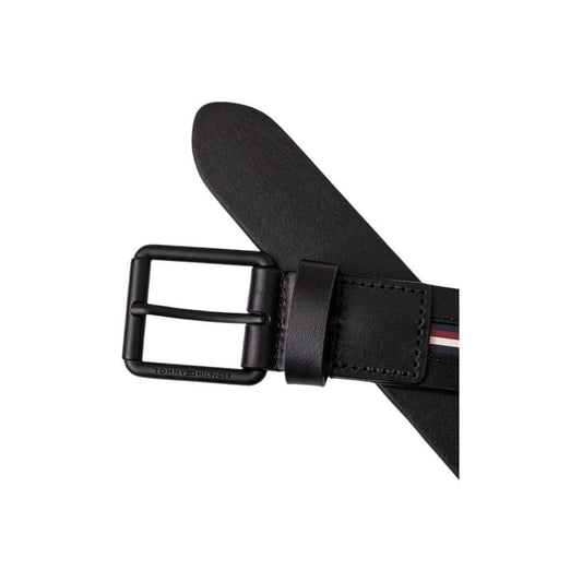 Tommy Hilfiger Black Leather Belt TO-15663300009-100 CM / 40 INCHES